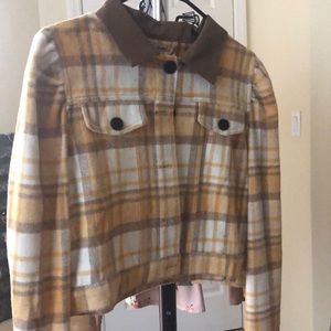 Plaid collard jacket
